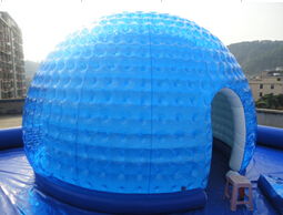 Blue+clear show inflatable dome