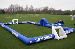Giant inflatable football field