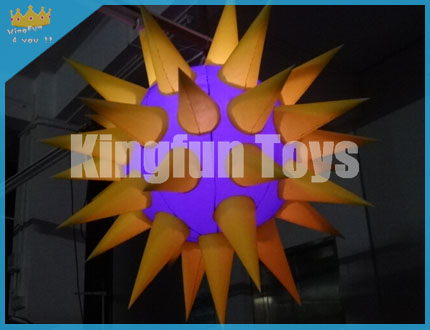 Colored spike inflatable led star
