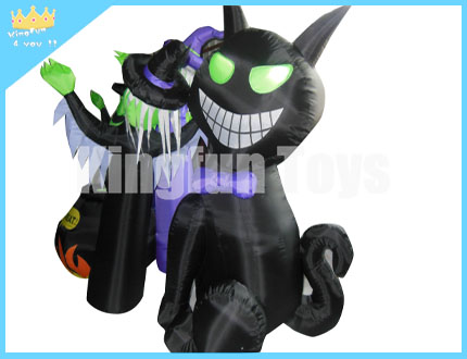 Lighted inflatable Halloween decoration