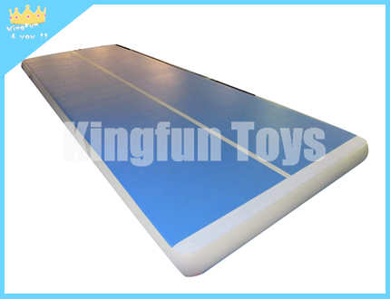 Blue Inflatable GYM Track with white