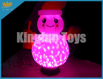 Lighting inflatable snowman