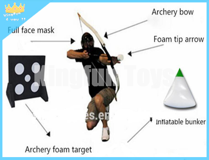 Archery bow for paintball games