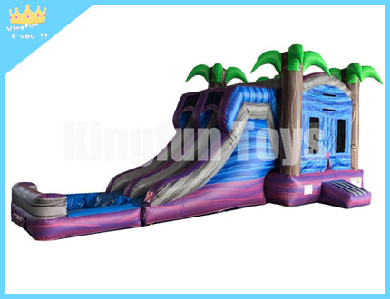 bouncer with wet slide
