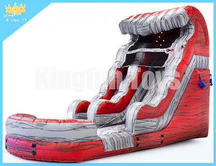 Fire red water slide