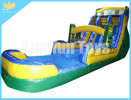 Hot sales wet/dry slide with pool