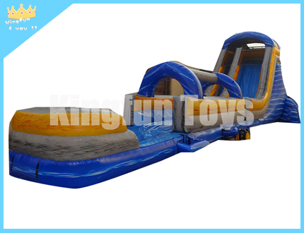 Wet/dry inflatable water slide